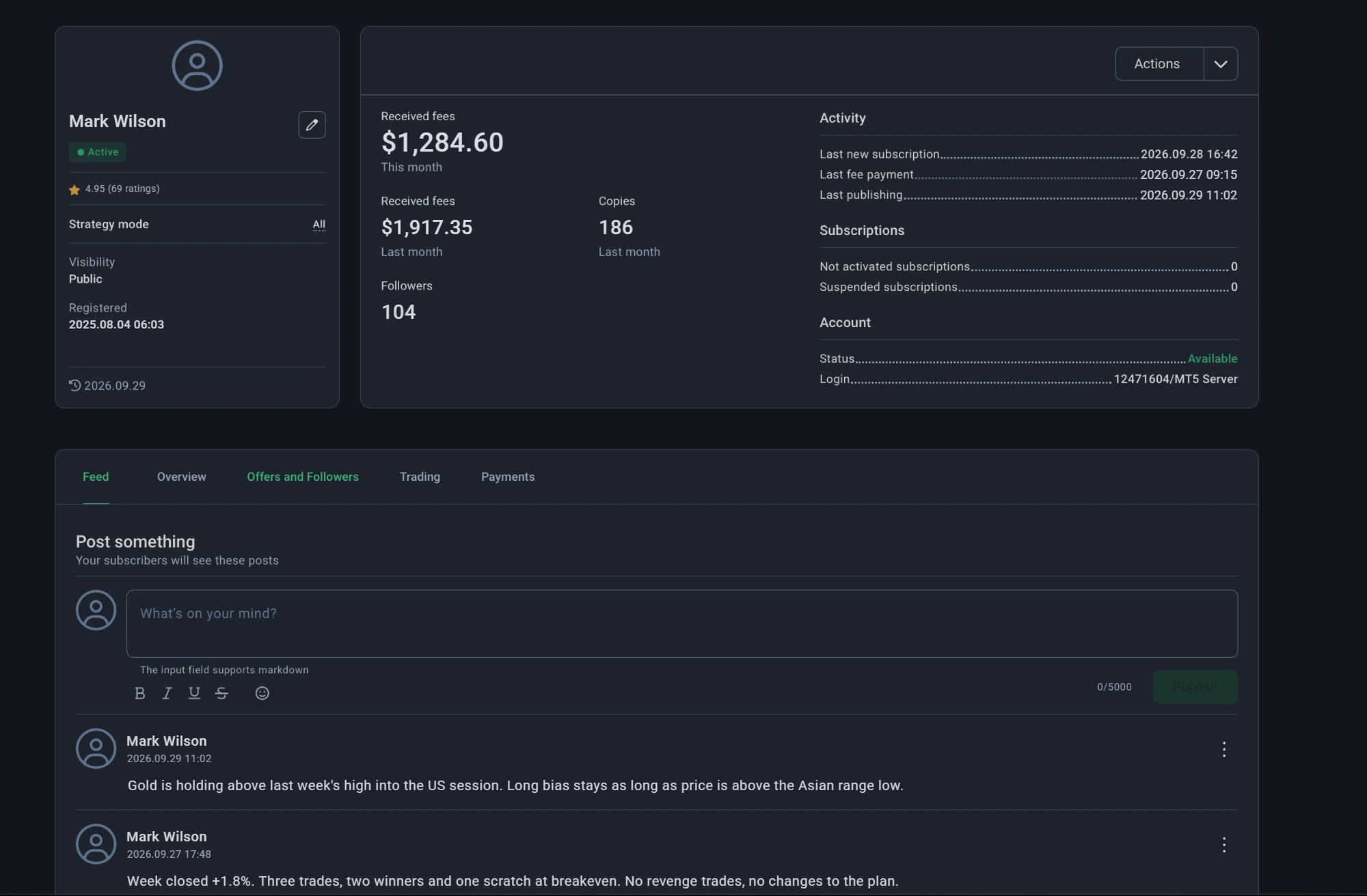 Provider view